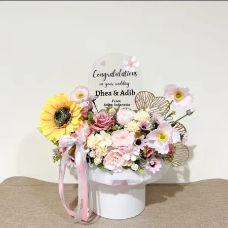 Bloom Box Akrilik Ucapan Wedding Padang